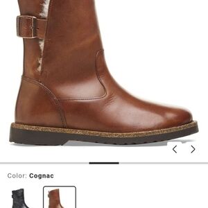 Birkenstock Cognac Leather Boots with Buckle.  Ladies Size 7.  Only worn Once.